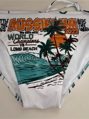 AussieBum White Briefs with Logo Waistband